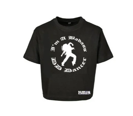 "DD Dance Logo I Am A Badass Cropped" T-shirt kind