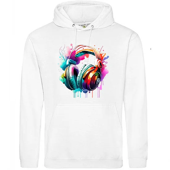 "Water Color Koptelefoon" Hoodie