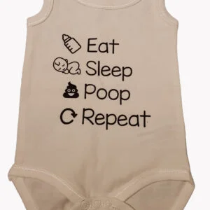 "Eat Sleep Poop Repeat" Romper