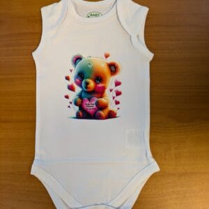 Geboorte Romper Beer met naam en geboorte datum